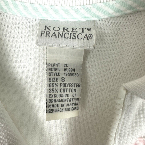 Vintage Koret Francisca Beachy Cardigan Knit Sweater Sunglasses Sailboats Size S - Picture 2 of 10